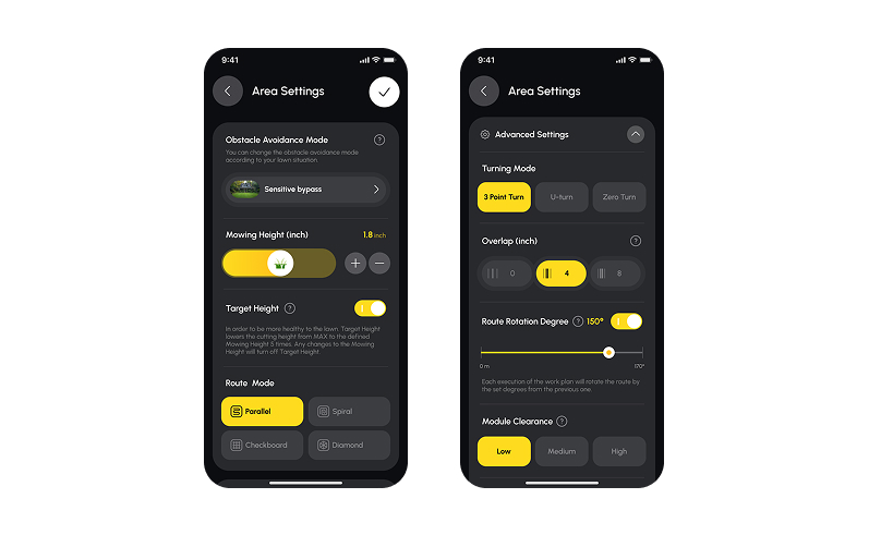 Yarbo Customized Parameters