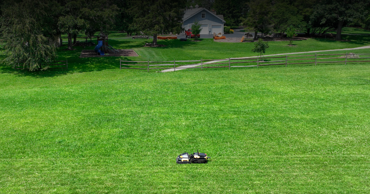 Yarbo lawn mower operating autonomously on a large complex multi-zone property up to 6 acres