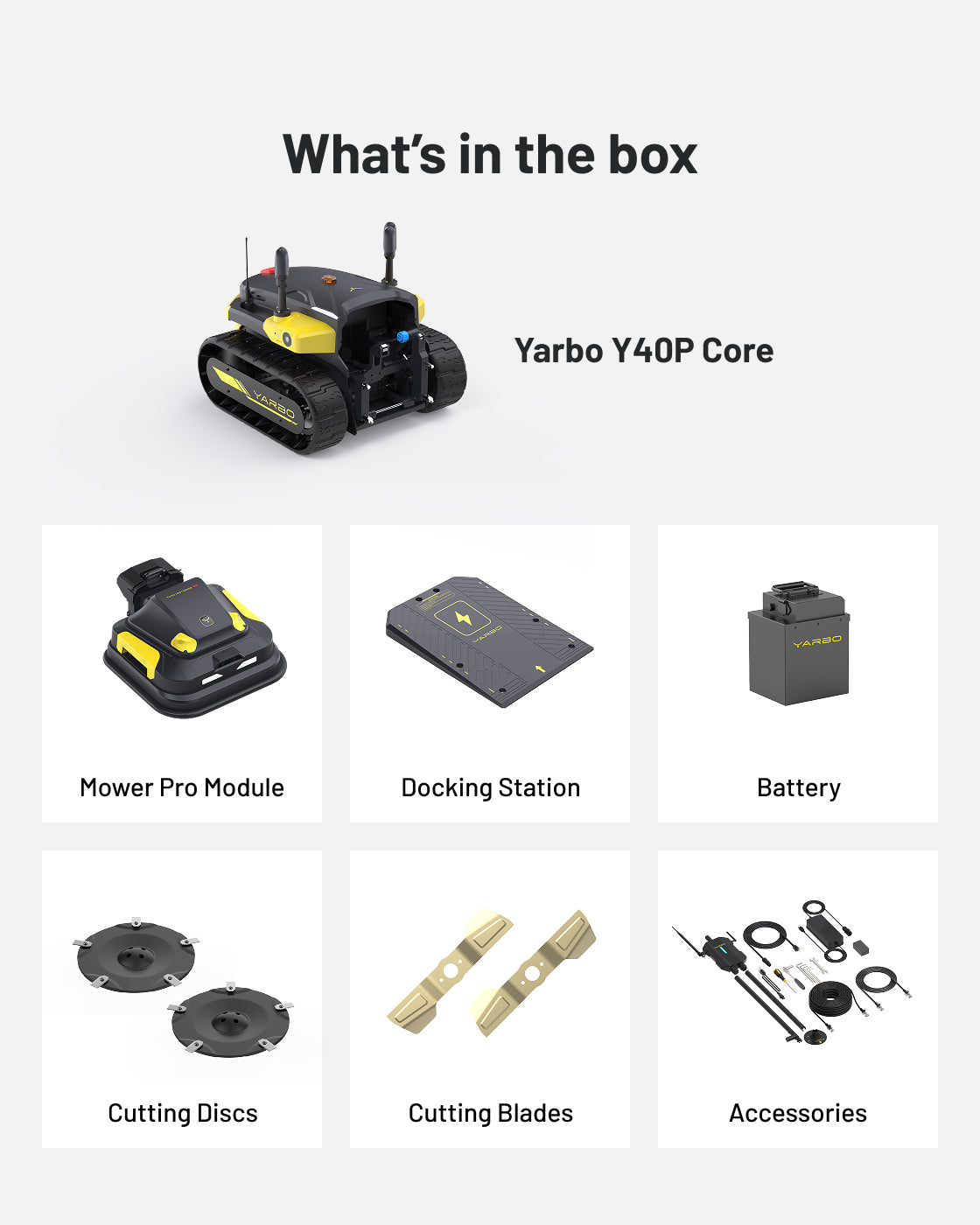 Yarbo Y40P Core with Lawn Mower Pro Module