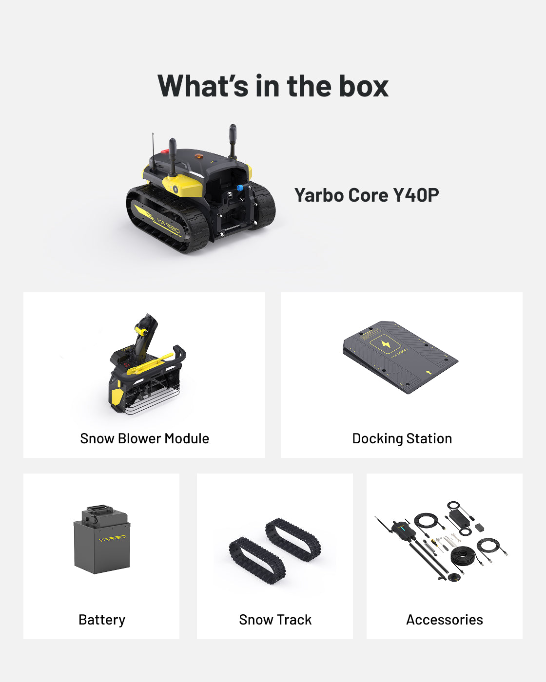 Yarbo Y40P Core with Snow Blower Module Gen 2
