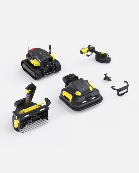 Yarbo Y40 Core with Snow Blower Gen 2, Lawn Mower Pro and Trimmer Modu